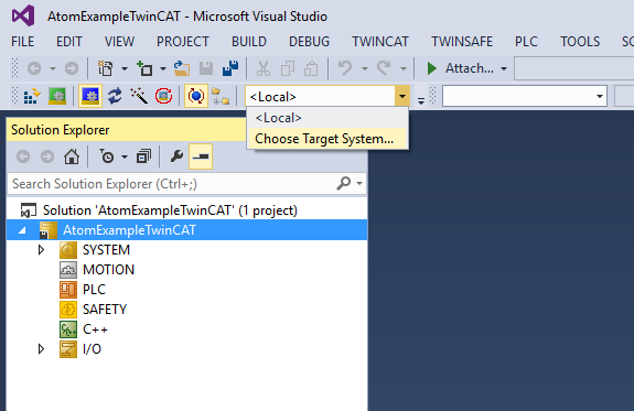 Choose target system