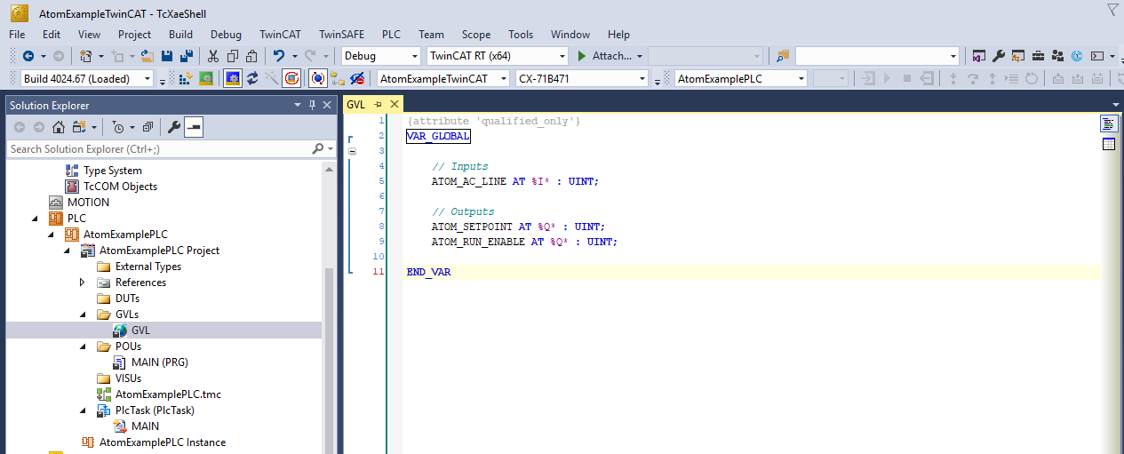 Structured text main program