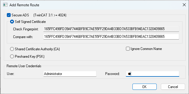 Enter login credentials