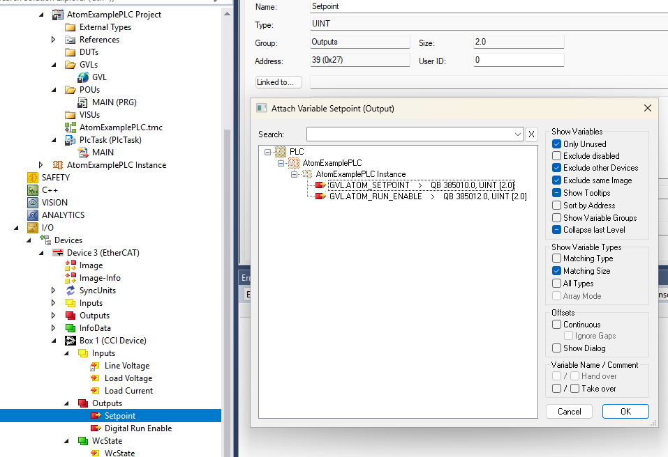 Linking the remaining variables