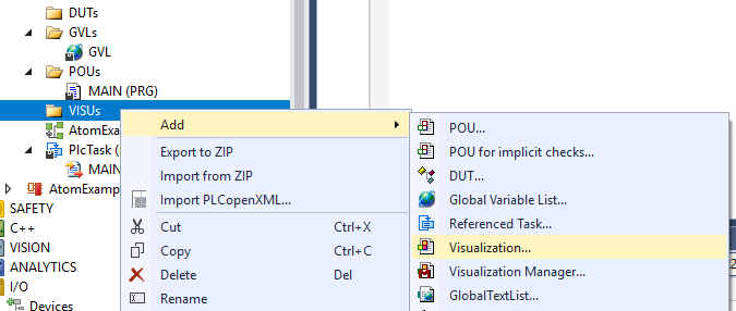 Creating a visualization interface