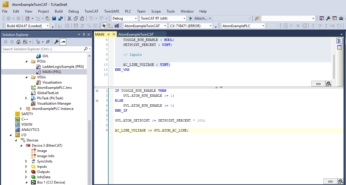 Structured text example