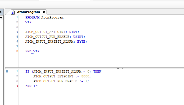 Structured text example step 3